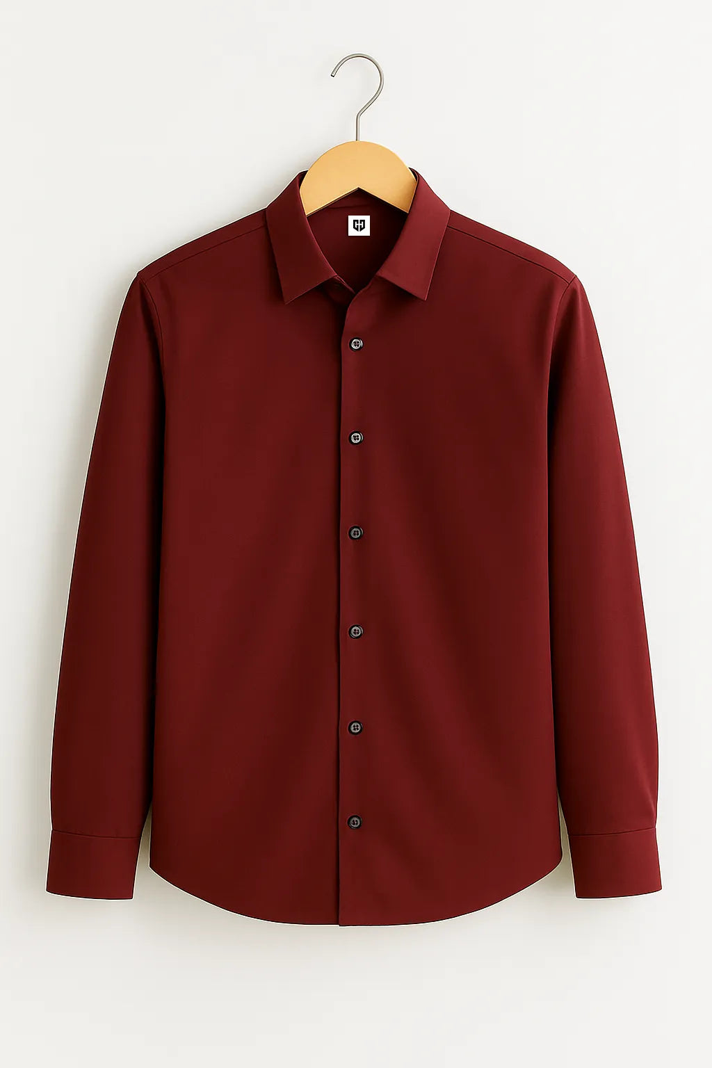 Gentlehaus's Signature Maroon Camp Collar Design with Crisp Stitching and Polished Look Shirt