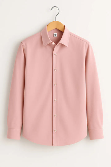 Gentlehaus's Signature Pink Camp Collar Design with Crisp Stitching and Polished Look Shirt