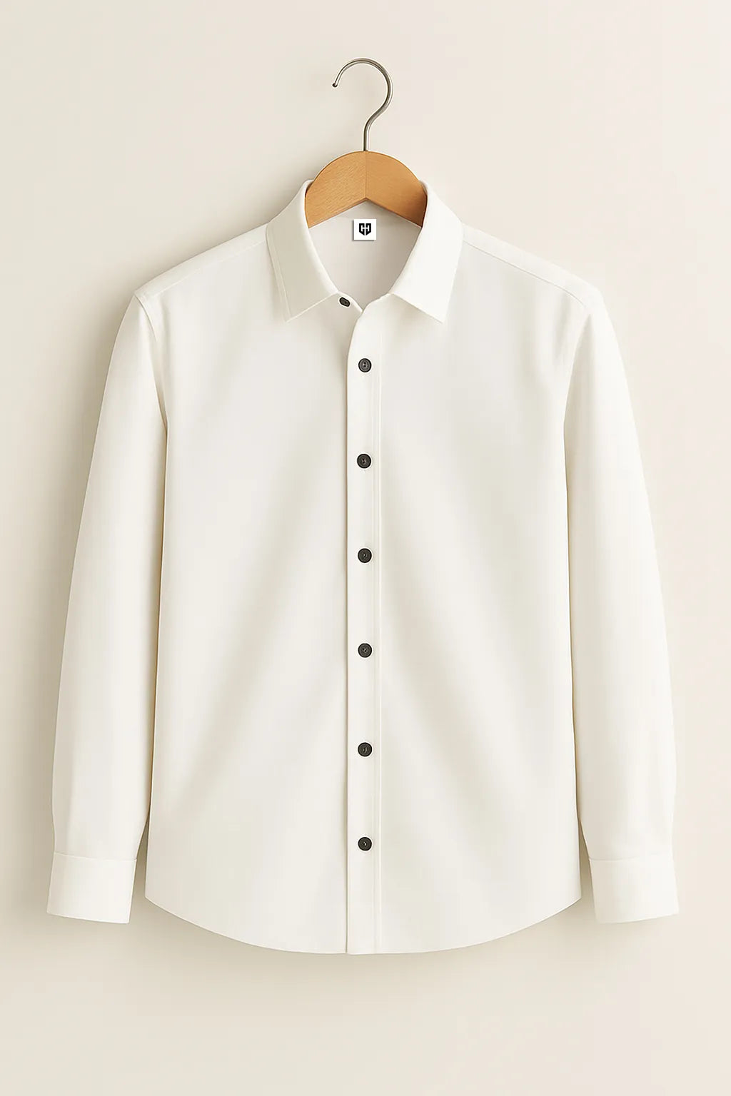 Gentlehaus's Signature White Camp Collar Design with Crisp Stitching and Polished Look Shirt