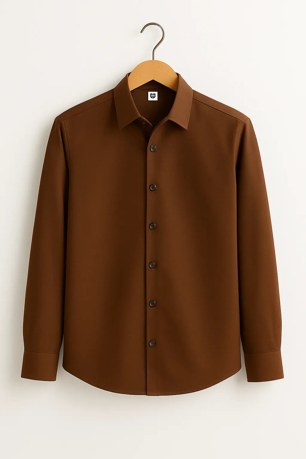 Gentlehaus's Signature Brown Camp Collar Design with Crisp Stitching and Polished Look Shirt