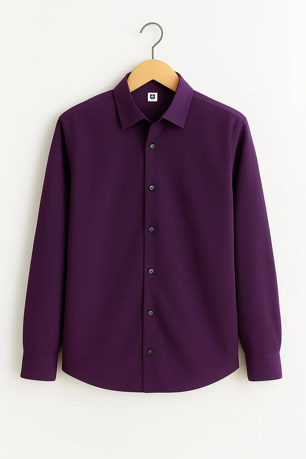 Gentlehaus's Signature Purple Camp Collar Design with Crisp Stitching and Polished Look Shirt