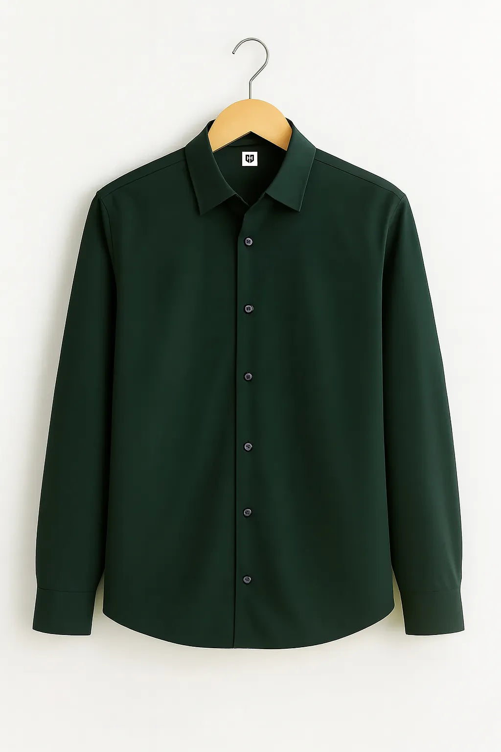 Gentlehaus's Signature Dark Green Camp Collar Design with Crisp Stitching and Polished Look Shirt