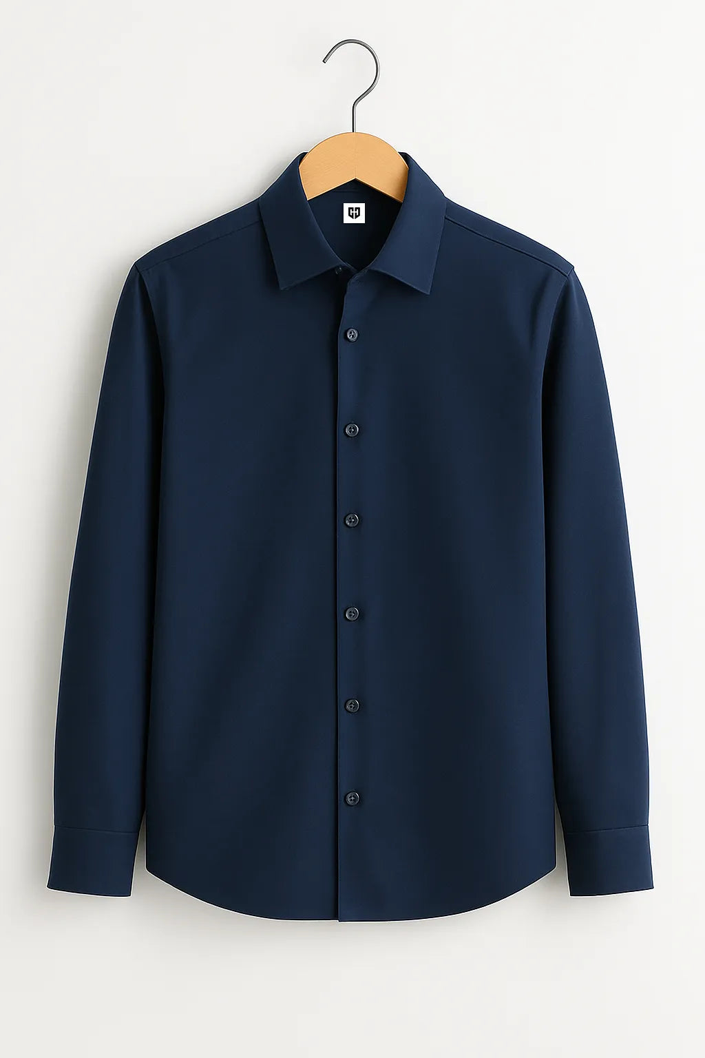 Gentlehaus's Signature Dak Blue Camp Collar Design with Crisp Stitching and Polished Look Shirt