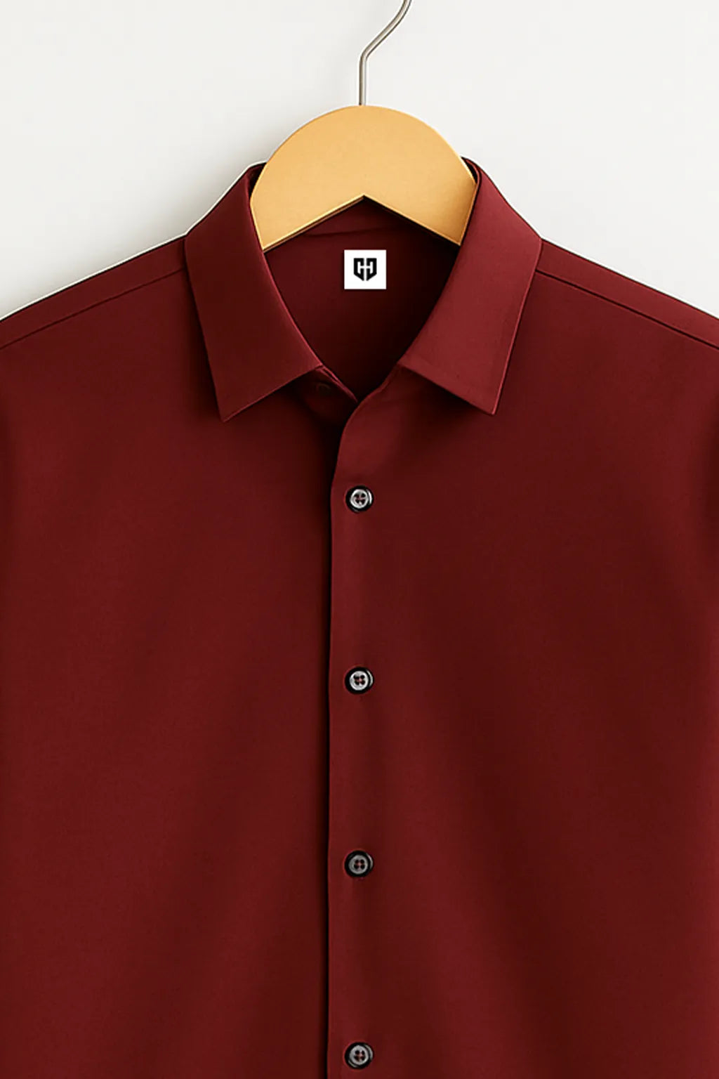 Gentlehaus's Signature Maroon Camp Collar Design with Crisp Stitching and Polished Look Shirt