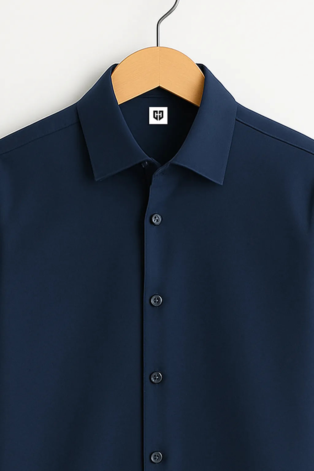 Gentlehaus's Signature Dak Blue Camp Collar Design with Crisp Stitching and Polished Look Shirt