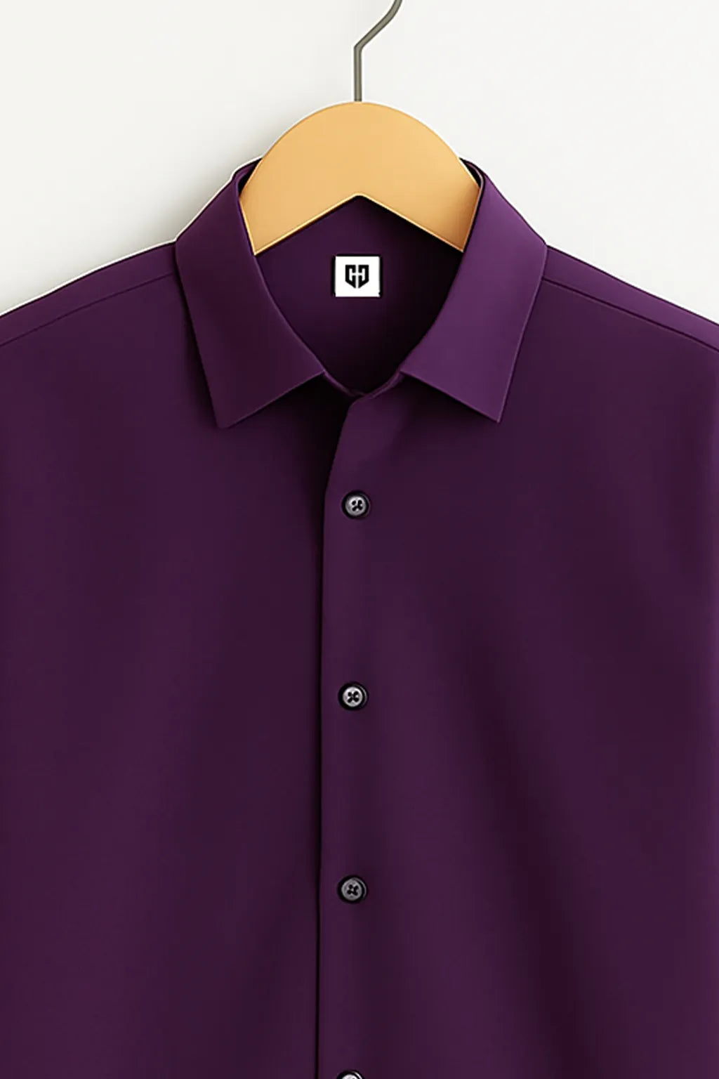 Gentlehaus's Signature Purple Camp Collar Design with Crisp Stitching and Polished Look Shirt