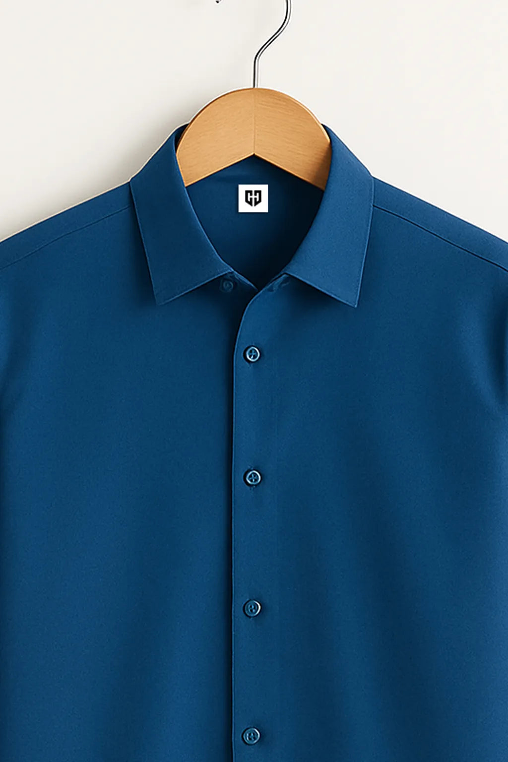 Gentlehaus's Signature Blue Camp Collar Design with Crisp Stitching and Polished Look Shirt