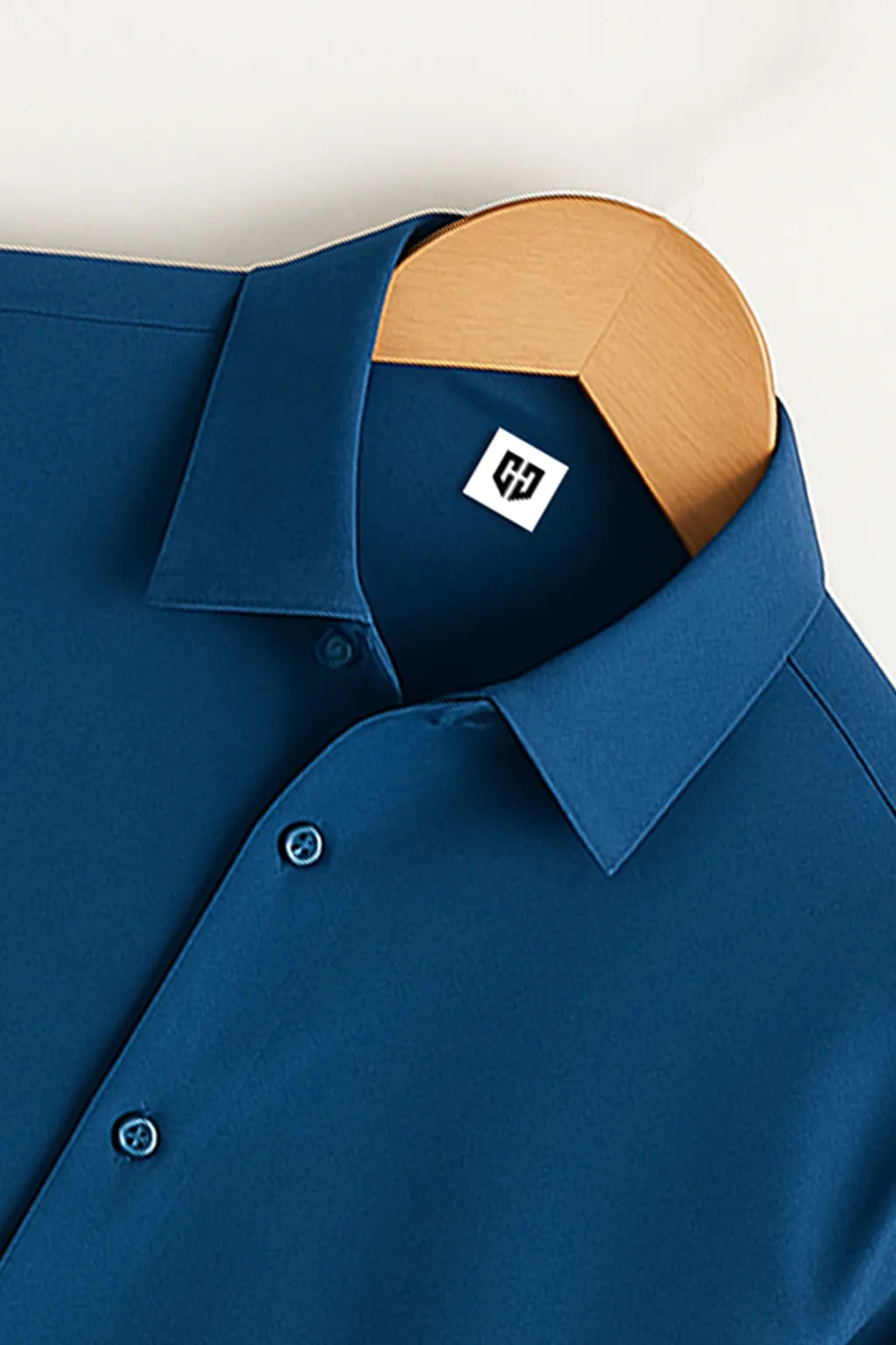 Gentlehaus's Signature Blue Camp Collar Design with Crisp Stitching and Polished Look Shirt
