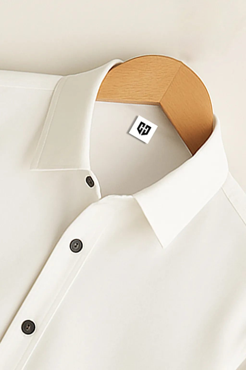 Gentlehaus's Signature White Camp Collar Design with Crisp Stitching and Polished Look Shirt